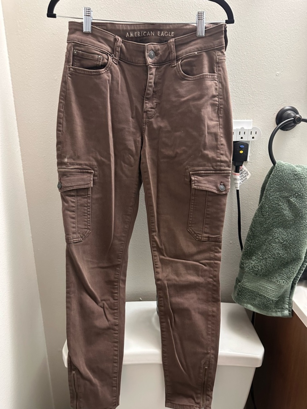 American Eagle Outfitters Women's Brown Cargo Skinny Jeans